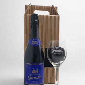 Pack obsequio: copa con frase+ botella de Espumante